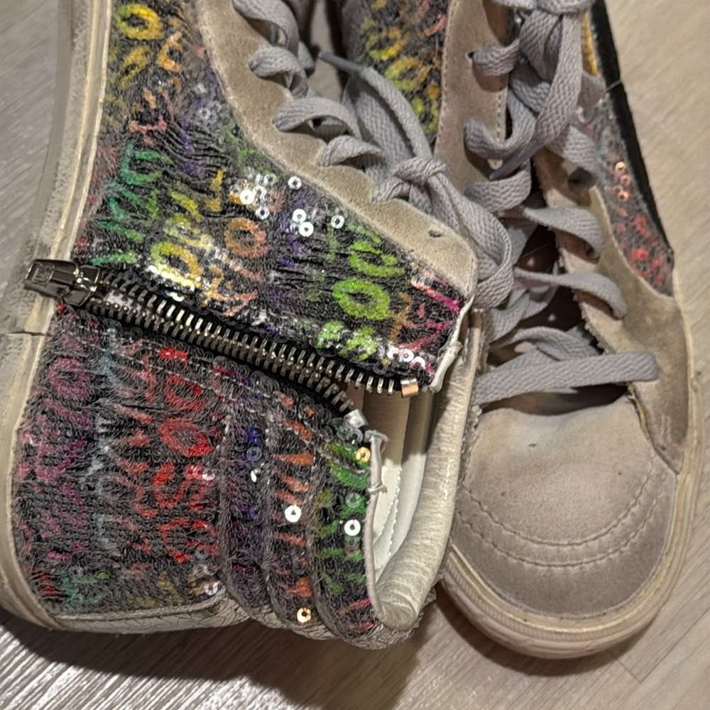 Golden Goose slide rainbow high top sneakers size 40 - Picture 13 of 14